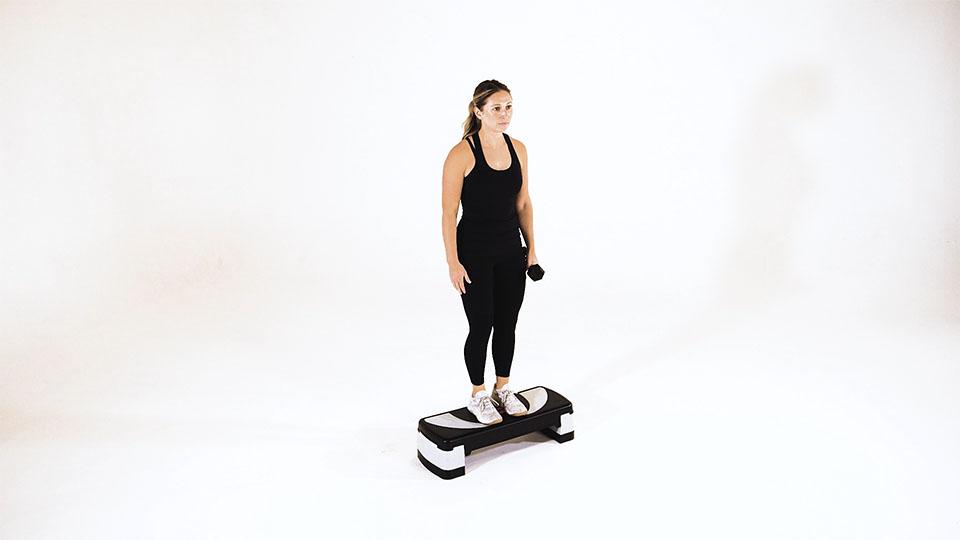 Dumbbell Single-Leg Bench Squat Demonstration
