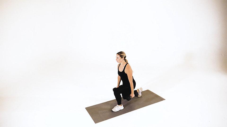 Dumbbell Split Jump Demonstration