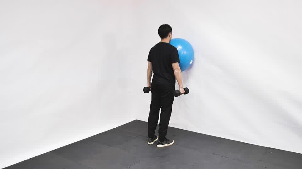 Stability Ball Calf Raise Demonstration