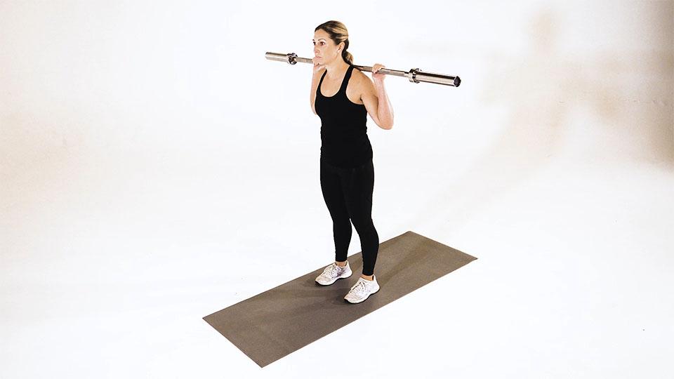 Barbell Calf Raise Demonstration