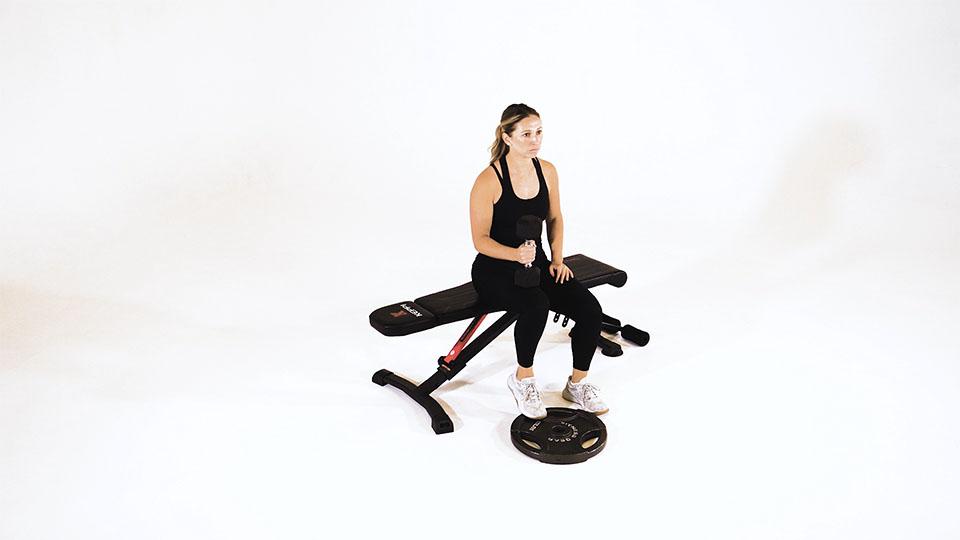 Dumbbell Single-Leg Calf Raise Demonstration