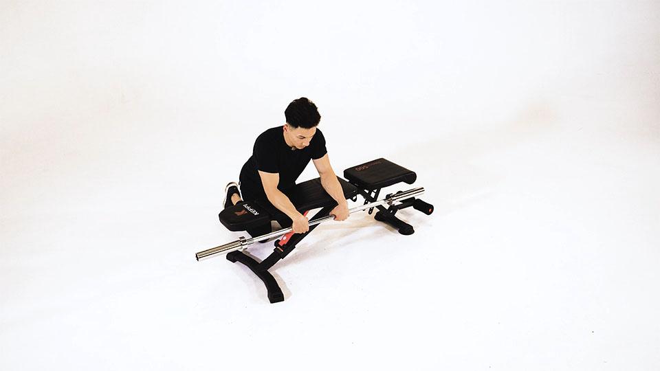 Barbell Kneeling Wrist Curl (Palms Down) Demonstration