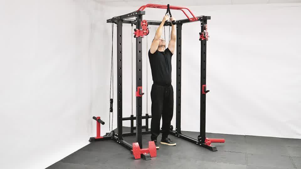 Cable Rope Pull-Up Demonstration