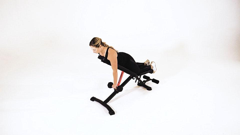 Dumbbell One-Arm Reverse Spider Curl Demonstration