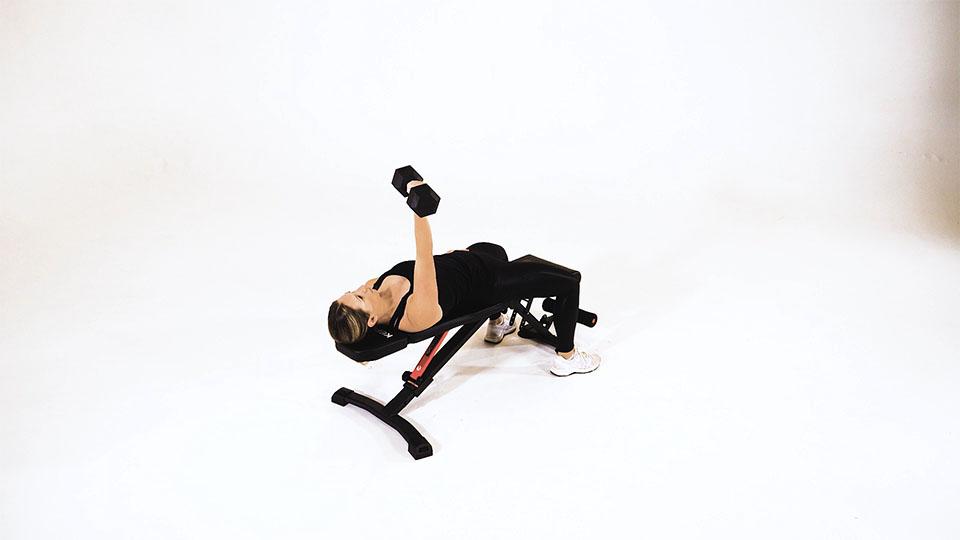 Dumbbell One-Arm Press (Reverse Grip) Demonstration