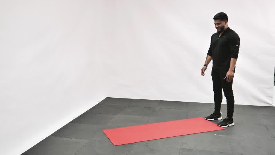 Walking Inchworm Push-Up Demonstration