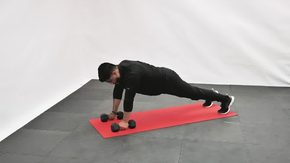 Push-up to Renegade Row Demonstration