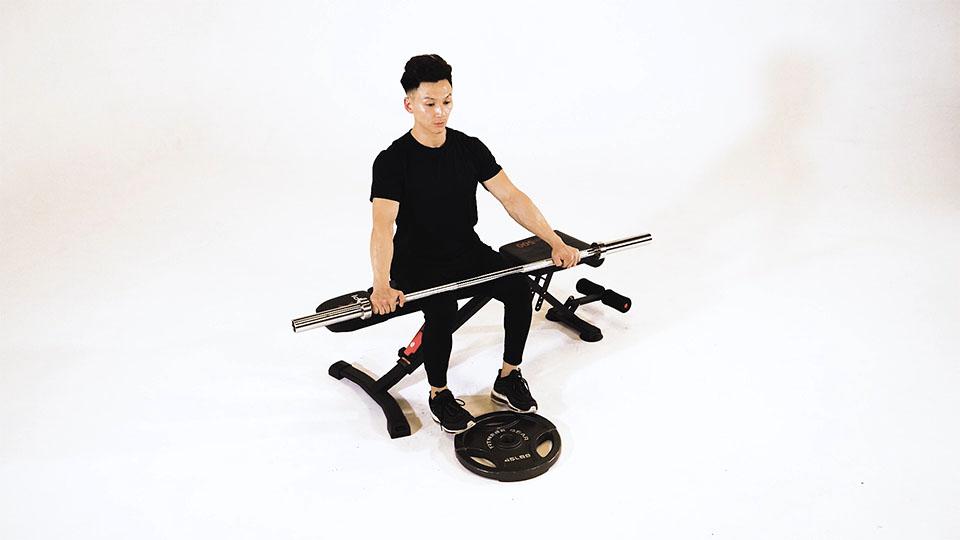 Barbell Seated Calf Raise Demonstration