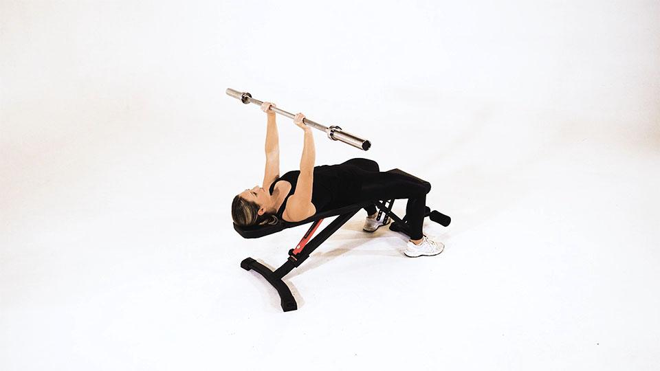 Barbell Tricep Press (Close Grip) Demonstration