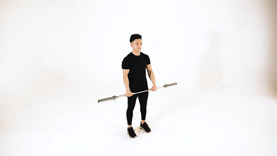 Barbell Front Raise Pullover Demonstration