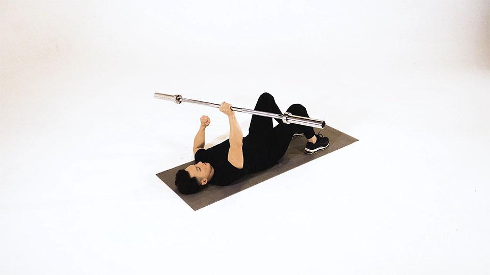 Barbell One-Arm Floor Press Demonstration