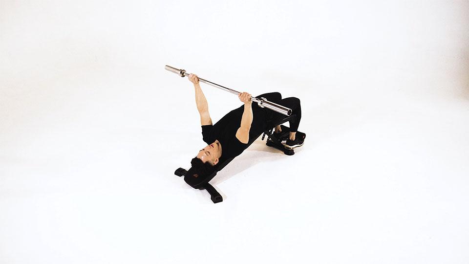 Barbell Decline Pullover (Wide Grip) Demonstration
