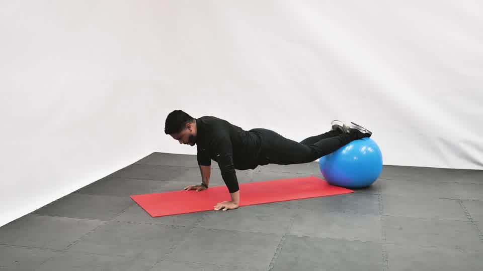 Stability Ball Push-Up Demonstration