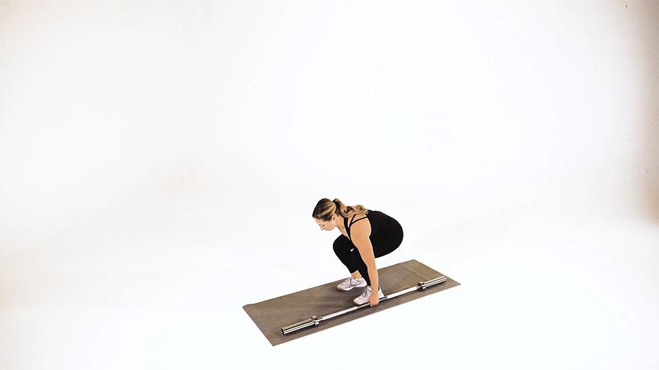 Barbell One-Arm Side Deadlift Demonstration