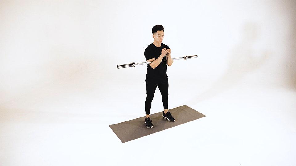 Barbell Zercher Squat Demonstration