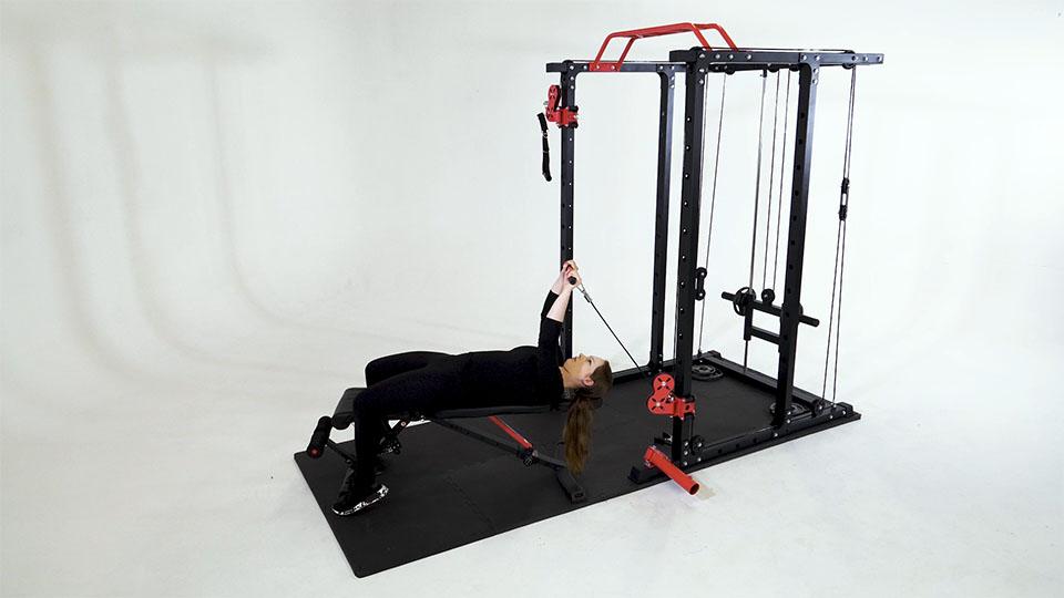 Cable Lying Tricep Extension Demonstration