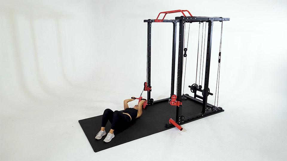 Cable Low Tricep Extension (Supine) Demonstration