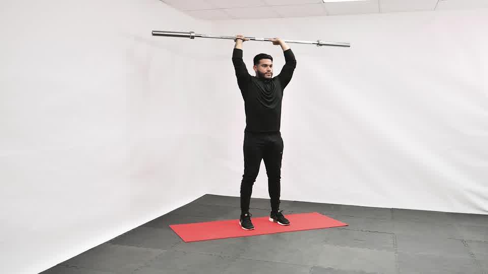 Barbell Overhead Tricep Extension Demonstration