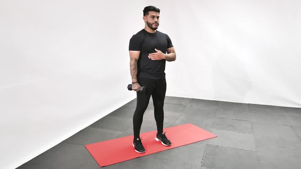 Dumbbell One-Arm Front Raisebanner