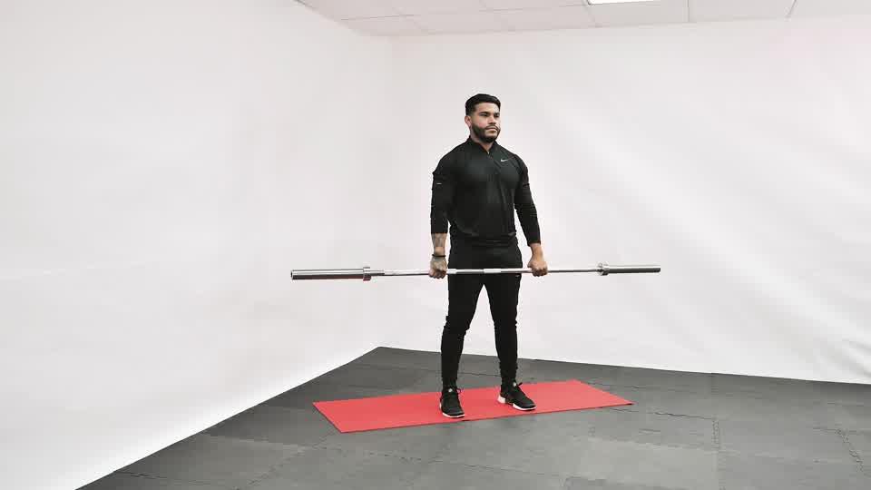 Barbell Overhead Front Raise Demonstration