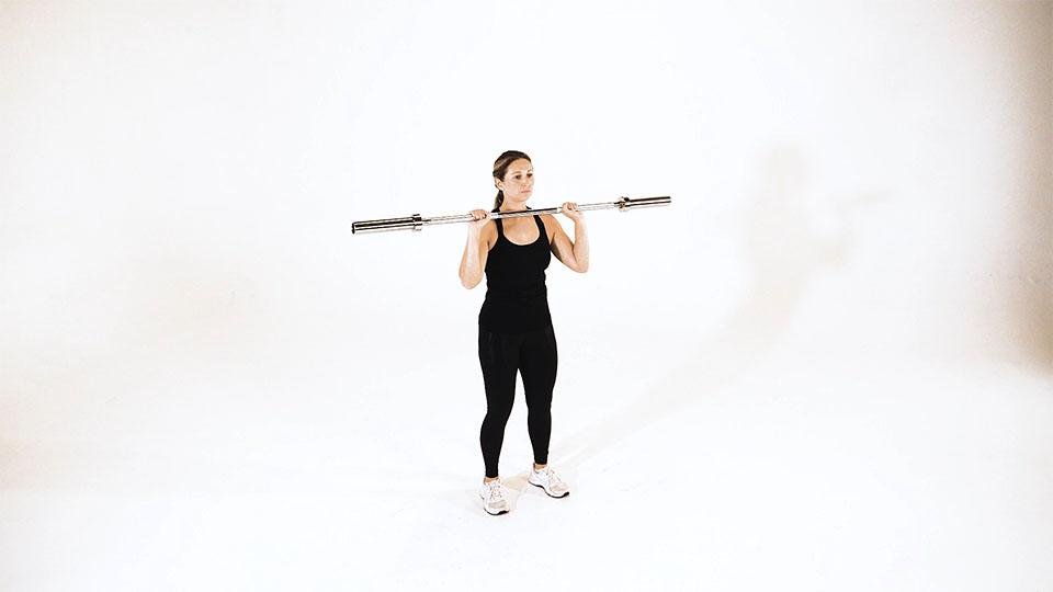 Barbell Military Press Demonstration