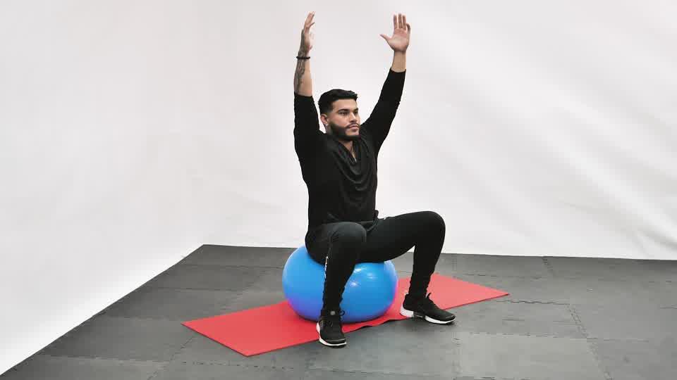 Stability Ball Half Moon Stretchbanner