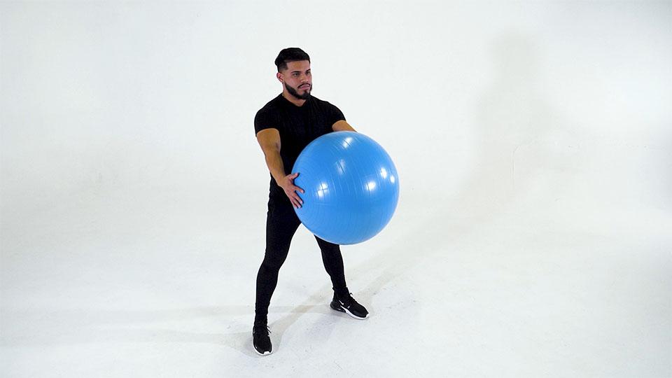 Stability Ball Standing Hamstring Stretchbanner