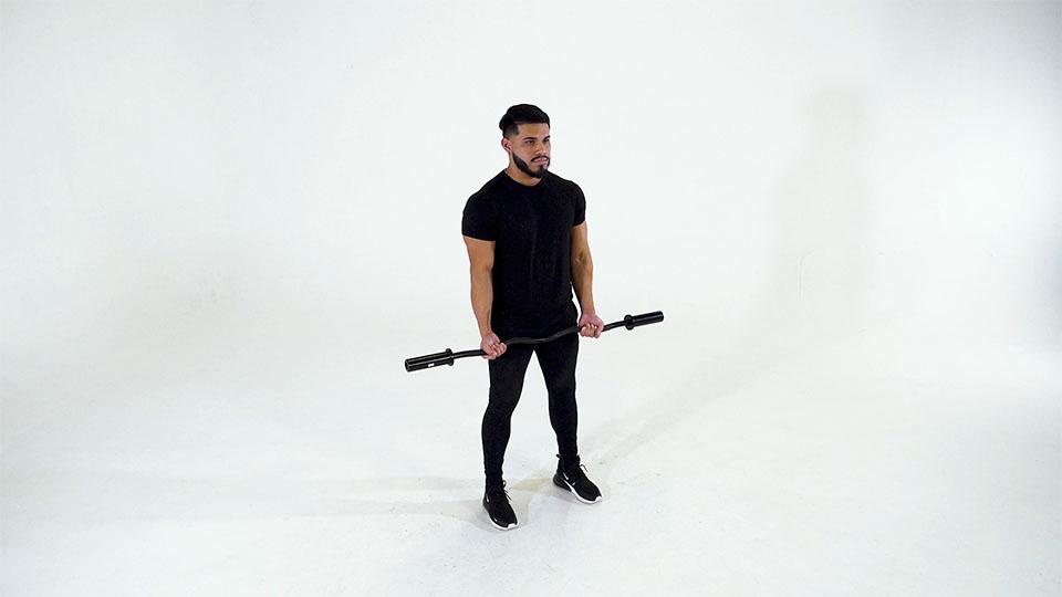 EZ Bar Curl Demonstration