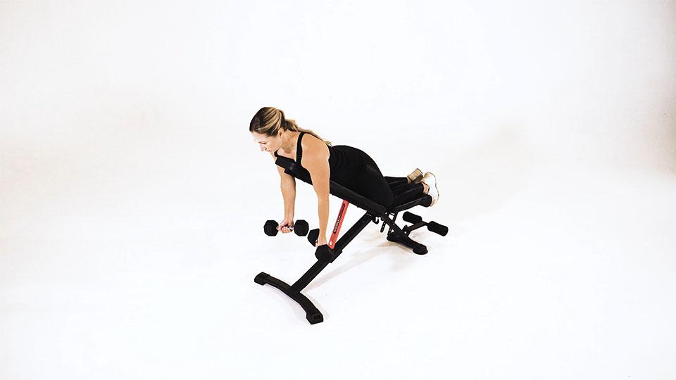 Dumbbell Incline Row (Reverse Grip) Demonstration