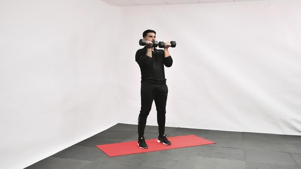 Dumbbell Arnold Pressbanner