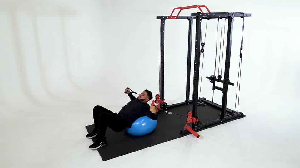 Cable Incline Fly (Stability Ball) view 1