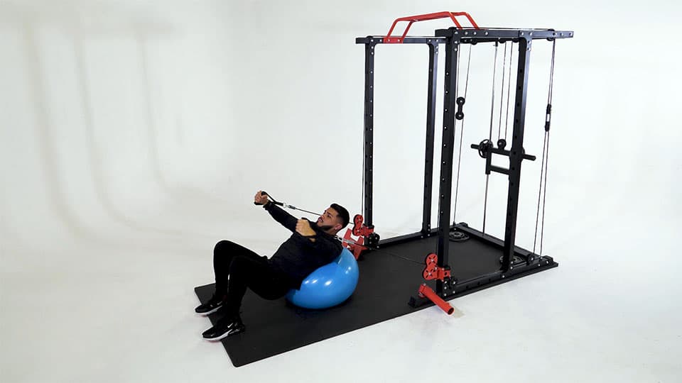 Cable Incline Fly (Stability Ball) view 2