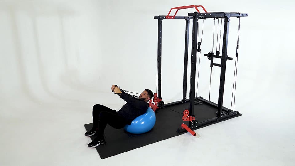 Cable Incline Fly (Stability Ball) view 3