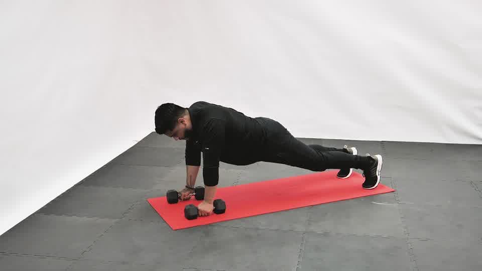 Push-up to Renegade Row view 3