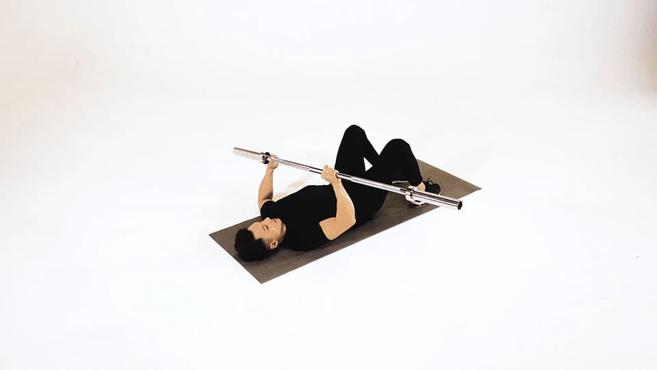 Barbell One-Arm Floor Press view 3