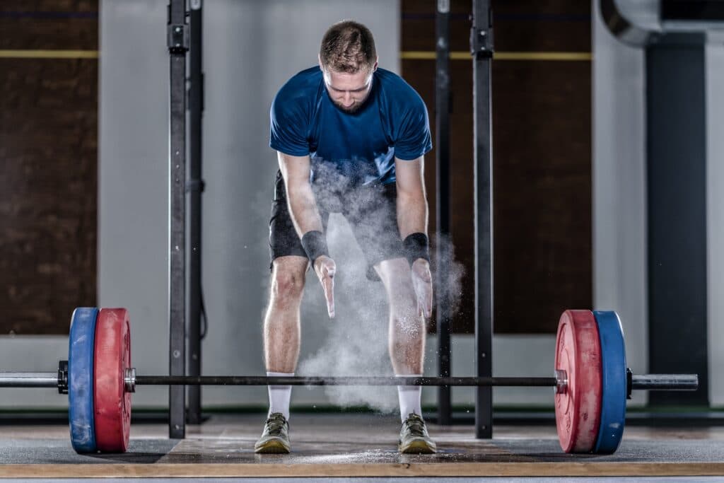 athlete in weightlifting