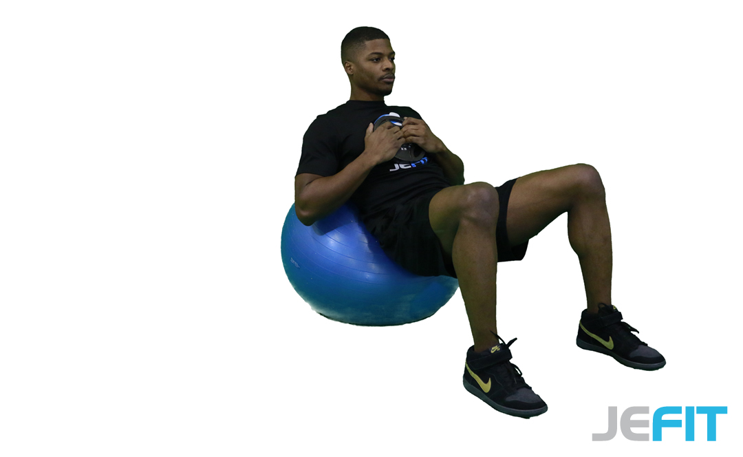 Stability Ball Weighted Sit-Up