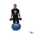 Dumbbell Kneeling Bicep Curl (Stability Ball) exercise demonstration