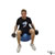 Dumbbell Shoulder Raise on Exercise Ball