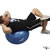 Cross Legged Crunch on Exercise Ball