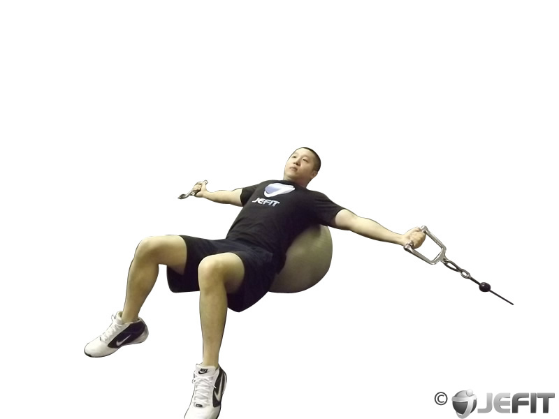 Cable Fly On Exercise Ball Exercise Database Jefit Best