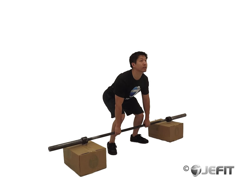 Barbell Power Clean from Blocks