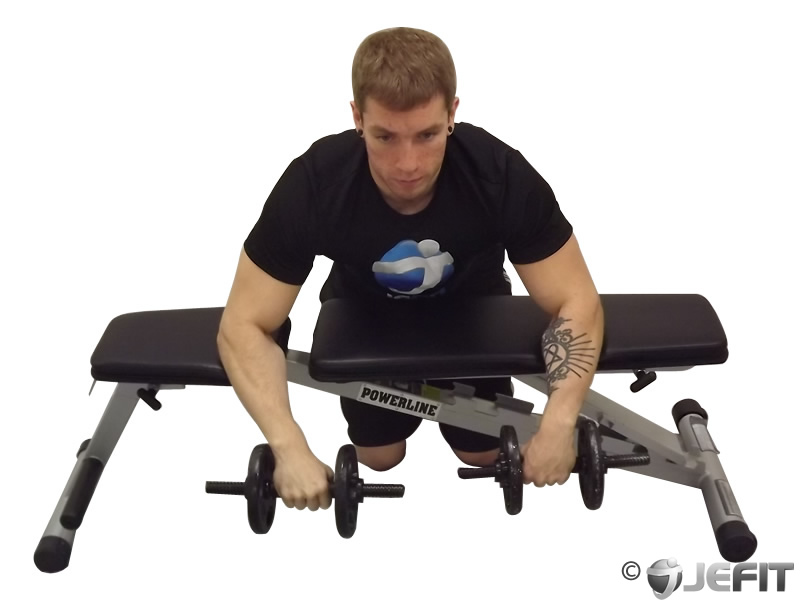 Dumbbell Reverse Wrist Curl Over Bench Exercise Database Jefit