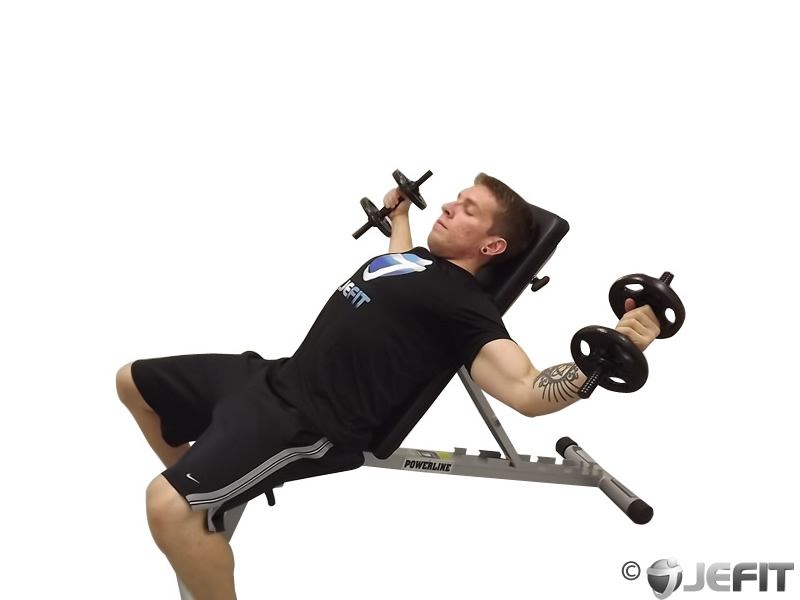 Dumbbell Incline Fly With A Twist Exercise Database Jefit