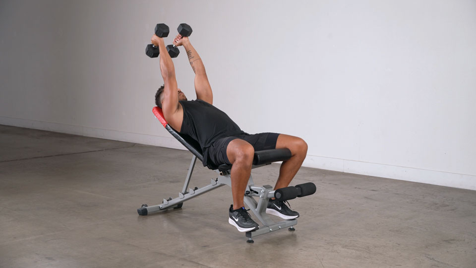Dumbbell Incline Tricep Extension exercise