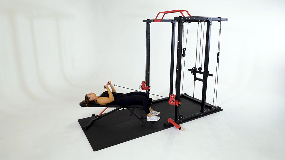 Cable Bicep Curl (Supine)