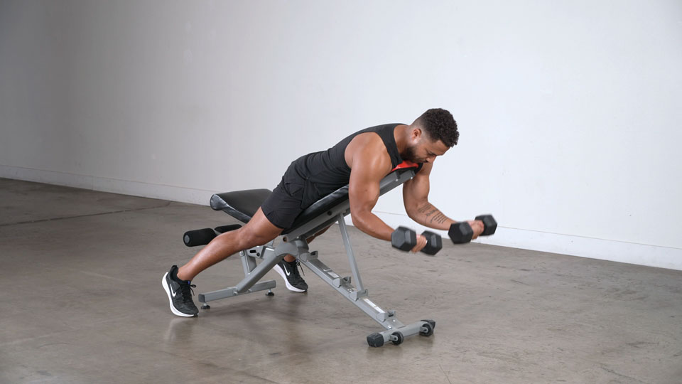 Dumbbell Incline Spider Curl