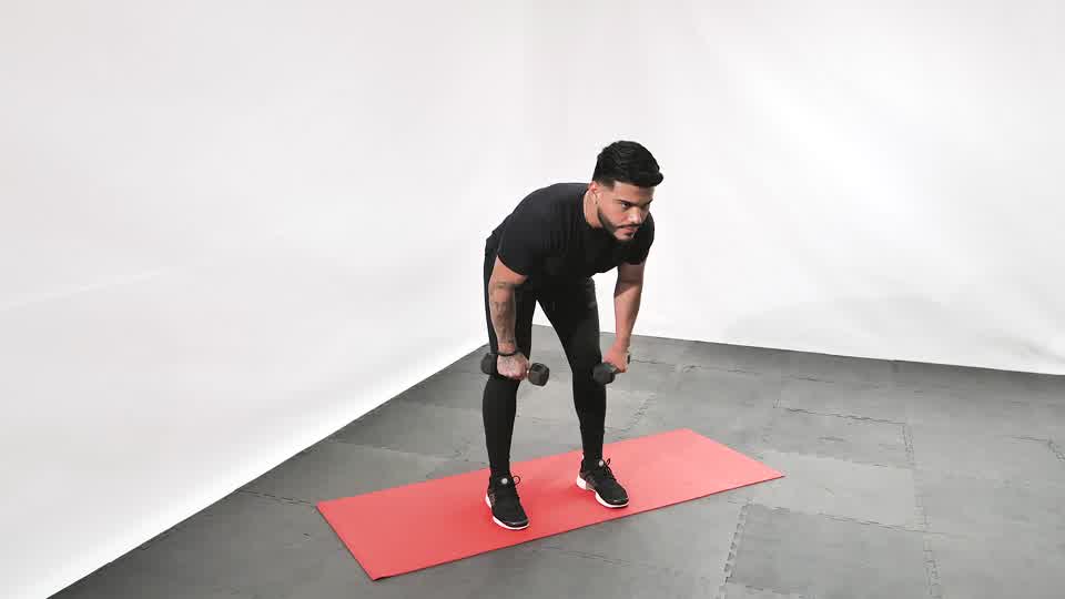 Dumbbell Bent-Over Raise exercise