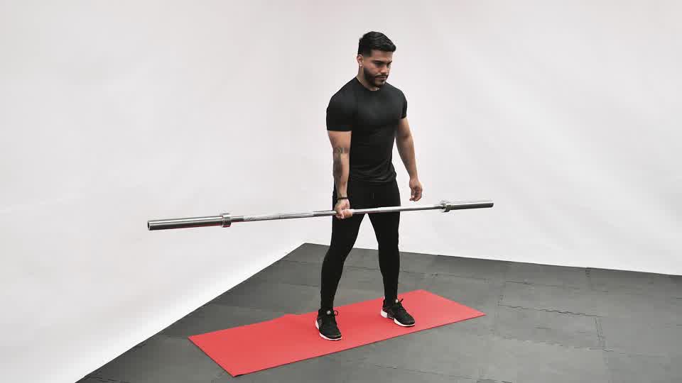 Barbell One-Arm Bicep Curl