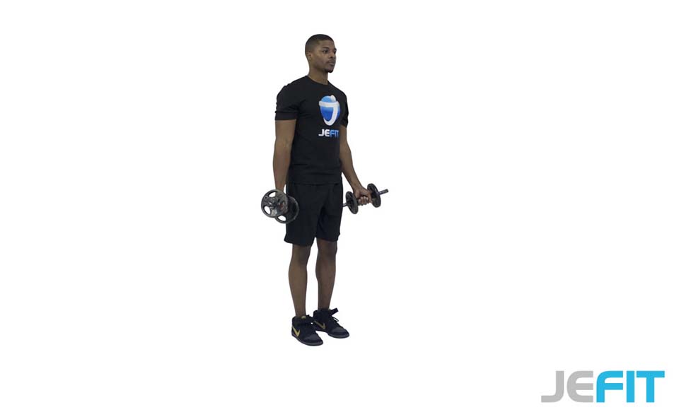 Dumbbell Forward Lunge with Bicep Curl exercise